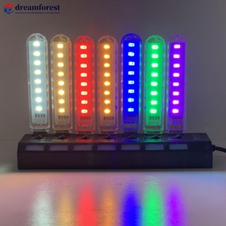 Dreamforest โคมไฟกลางคืน Led 8 ดวง USB DC5V ขนาดเล็ก แบบพกพา สําหรับตกแต่งห้องนอน K5M3