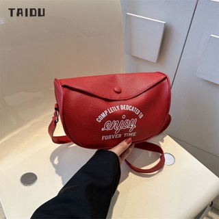 TAIDU กระเป๋าสะพายข้างสตรี PU สบายๆง่ายๆ เทรนด์ย้อนยุค กระเป๋าสะพายข้างแฟชั่นเกาหลี