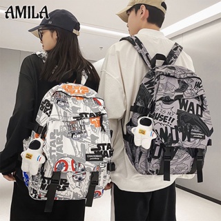 AMILA กระเป๋าสะพายข้างสตรี PU สบายๆง่ายๆ เทรนด์ย้อนยุค กระเป๋าสะพายข้างแฟชั่นเกาหลี