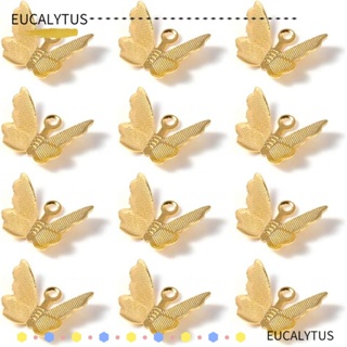 Eutus จี้โลหะ รูปผีเสื้อ ขนาดเล็ก 11*13 มม. สําหรับทําเครื่องประดับ สร้อยข้อมือ ต่างหู DIY 200 ชิ้น