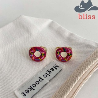 Bliss สร้อยคอเคลือบ จี้โดนัทน่ารัก ตลก สําหรับผู้หญิง