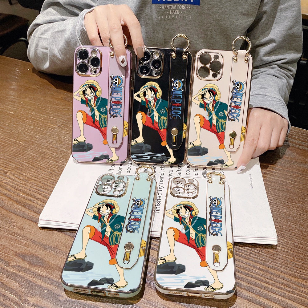 huawei-y6-y6p-y7-y9-y7a-y8p-prime-pro-2019-2020-เคสหัวเว่ย-สำหรับ-case-fashion-luffy-เคส-เคสโทรศัพท์-เคสมือถือ-wrist-strap-electroplating-tpu-cases