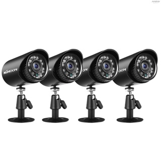 กล้องวงจรปิด CCTV ระบบตรวจจับการเคลื่อนไหว 1080P 2MP ความละเอียดสูง อินฟราเรด มองเห็นกลางคืน 4 ชิ้น