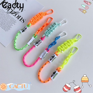 Cactu สายคล้องกระเป๋า ไนล่อน โลหะ มีซิป แบบพกพา DIY อุปกรณ์เสริม สําหรับกุญแจ