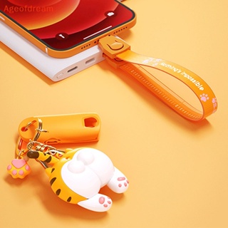 [Ageofdream] 3 in 1 พวงกุญแจ รูปก้นแมวน่ารัก ชาร์จเร็ว Micro USB Type C สายเคเบิล ใหม่