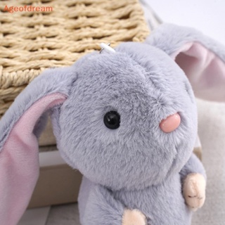 [Ageofdream] พวงกุญแจ จี้ตุ๊กตากระต่ายหูยาวน่ารัก สีขาว สําหรับห้อยกระเป๋า