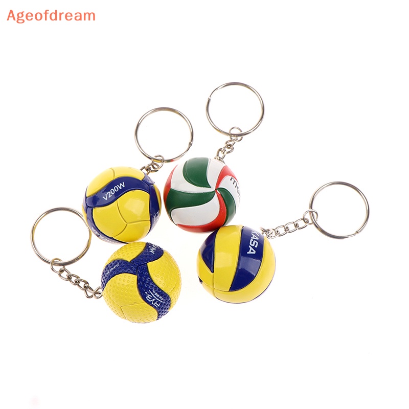 ageofdream-พวงกุญแจ-จี้ลูกบอลวอลเลย์บอล-เหมาะกับของขวัญ-สไตล์นักธุรกิจ