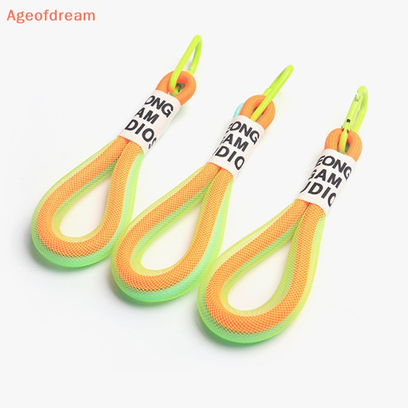 ageofdream-ใหม่-สายคล้องโทรศัพท์-แบบตาข่ายถัก-สีเรืองแสง-สําหรับกระเป๋า