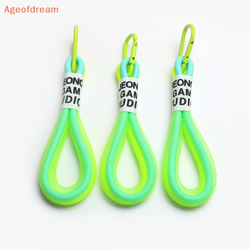 ageofdream-ใหม่-สายคล้องโทรศัพท์-แบบตาข่ายถัก-สีเรืองแสง-สําหรับกระเป๋า