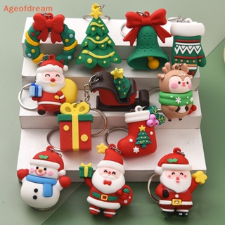 [Ageofdream] พวงกุญแจ จี้ตุ๊กตาซานตาคลอส ต้นคริสต์มาส น่ารัก สําหรับเด็ก