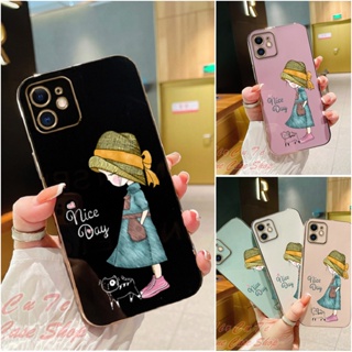 เคส Infinix Hot 30 30i 20 20i 20S Note 30 4G 5G VIP Smart 7 Zero 20 Hot30 Hot30i Hot20 Hot20i Hot20S Note30 Smart7 Plating Protect Camera Cat Girl Soft Case