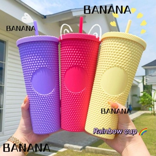 Banana1 ขวดน้ําดื่ม มีฉนวนสองชั้น พร้อมหลอดดูด สีชมพู สําหรับตุ๊กตาบาร์บี้ บ้าน สํานักงาน โรงเรียน
