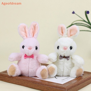 [Ageofdream] พวงกุญแจ จี้ตุ๊กตากระต่ายน่ารัก ขนาดเล็ก สีชมพู และสีขาว DIY สําหรับตกแต่งบ้าน ของขวัญวันเกิด