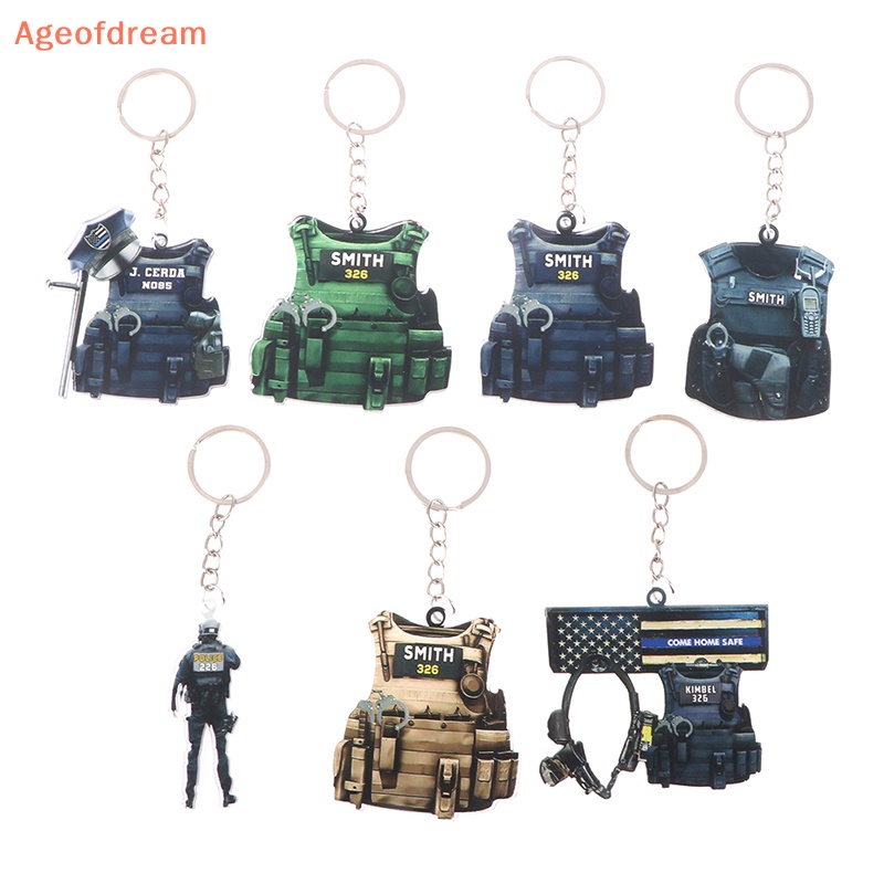ageofdream-พวงกุญแจ-จี้อะคริลิค-รูปตํารวจ-น่ารัก-สร้างสรรค์-เครื่องประดับ-สําหรับผู้ชาย