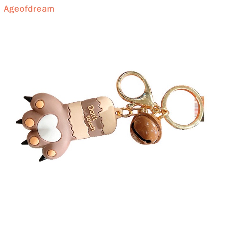 ageofdream-พวงกุญแจ-pvc-จี้อุ้งเท้าแมวน่ารัก-3d-อุปกรณ์เสริม-สําหรับเพื่อน