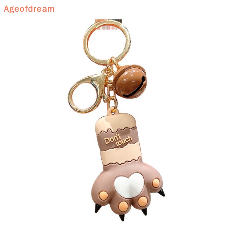 ageofdream-พวงกุญแจ-pvc-จี้อุ้งเท้าแมวน่ารัก-3d-อุปกรณ์เสริม-สําหรับเพื่อน