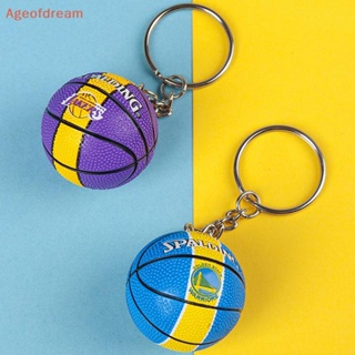 [Ageofdream] พวงกุญแจ จี้รูปดาว บาสเก็ตบอล ของที่ระลึก สไตล์สปอร์ต สําหรับผู้ชาย