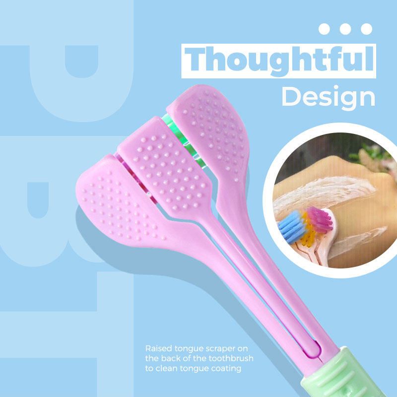 แปรงสีฟัน-ขนแปรงนุ่ม-สามด้าน-เพื่อความปลอดภัย-สําหรับดูแลช่องปาก-toothbrushes