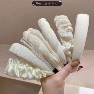 Beautystarting ที่คาดผม ประดับไข่มุก ลูกไม้ เรียบง่าย เข้ากับทุกการแต่งกาย สําหรับผู้หญิง K2M1