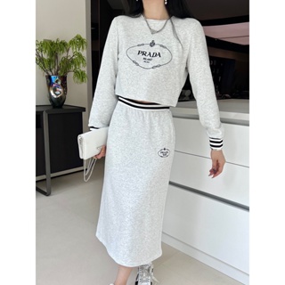 XHJB PRA * A 23 autumn and winter New collar cuff thread stitching design embroidery craft top skirt casual suit