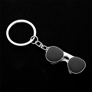 พวงกุญแจ จี้รูปแว่นตากันแดด ขนาดมินิ สร้างสรรค์ เครื่องประดับ สําหรับแขวนกุญแจรถยนต์ กระเป๋า ของขวัญเพื่อน