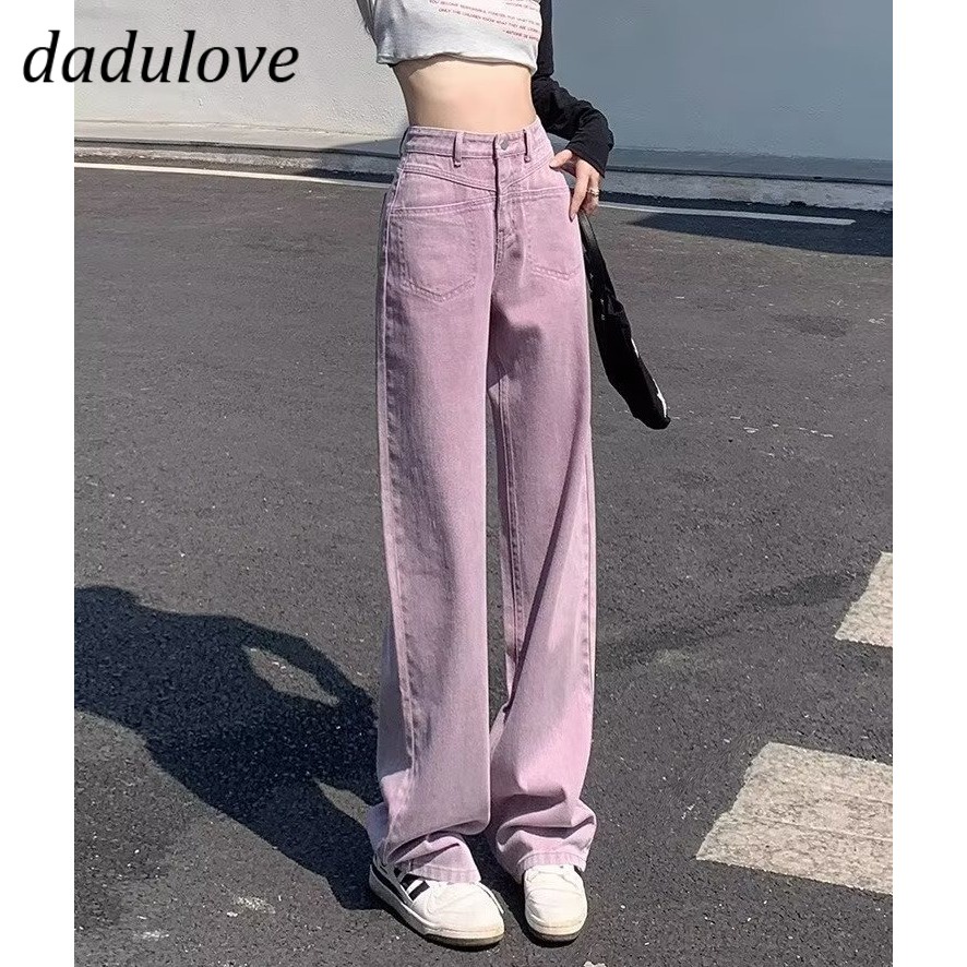 dadulove-new-american-ins-high-street-thin-jeans-niche-high-waist-loose-wide-leg-pants-large-size-trousers