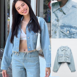 เสื้อแจ็กเก็ตยีนสั้น แต่งกระดุมโลหะ แฟชั่นฤดูใบไม้ร่วง 22 ชิ้น8197272