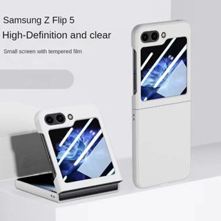 เคสโทรศัพท์มือถือ PC กันกระแทก แบบเรียบง่าย สําหรับ Samsung Galaxy Z Flip 5 Z Flip5 Flip Z 5