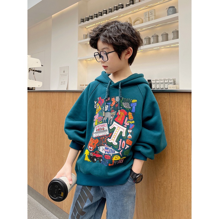 boys-long-sleeved-sweaters-hooded-cartoon-prints-blue-casual-boys-fashion