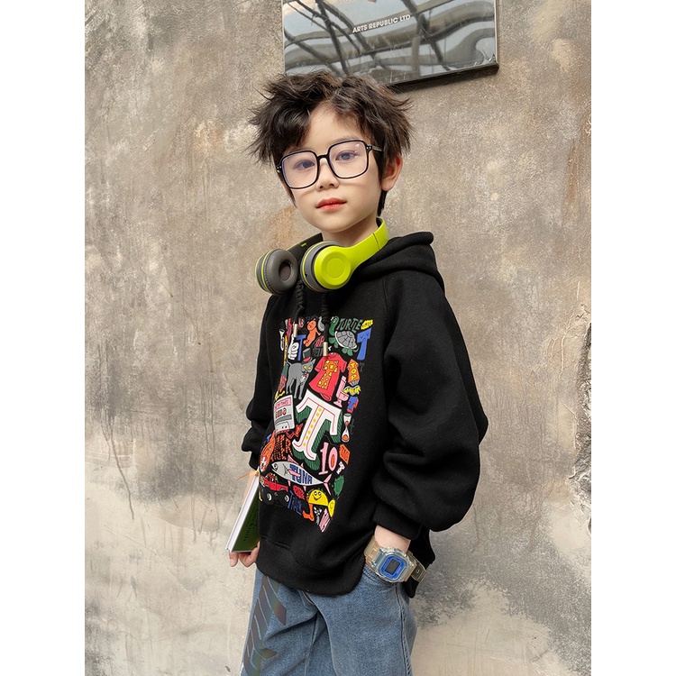 boys-long-sleeved-sweaters-hooded-cartoon-prints-blue-casual-boys-fashion