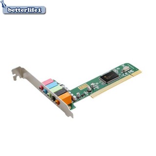 Btm PCI 5 1 การ์ดเสียงเซอร์ราวด์ CMI8738 ชิปเสียงเซอร์ราวด์ 4 ช่อง