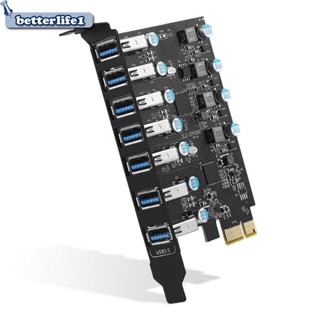 Btm อะแดปเตอร์การ์ดขยาย PCIE 7 พอร์ต เป็น USB3 0 ฮับ PCIE 5Gbps สําหรับ Deskto