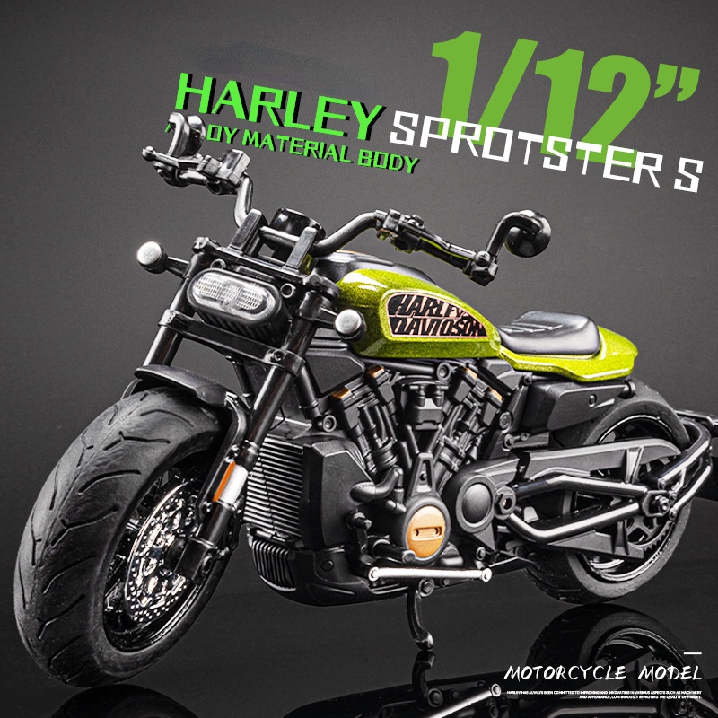 โมเดลรถจักรยานยนต์-1-12-harley-diecast-vehicles-ของเล่นสําหรับเด็ก