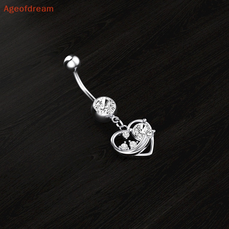 ageofdream-ใหม่-จิวสะดือ-รูปหัวใจ-เซ็กซี่-เครื่องประดับเต้นรํา-หน้าท้อง-ของขวัญ