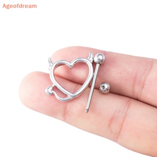 [Ageofdream] แหวนเหล็ก รูปหัวใจ วัว เครื่องประดับผ่าตัด