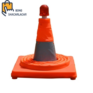 50cm Telescopic Folding Barricades ป้ายเตือนสะท้อนแสง Oxford Traffic Cone