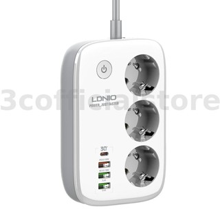 Ldnio อะแดปเตอร์ปลั๊กพ่วง WiFi พร้อม 3 ปลั๊ก EU 4 พอร์ต USB สําหรับโทรศัพท์ แท็บเล็ต คอมพิวเตอร์