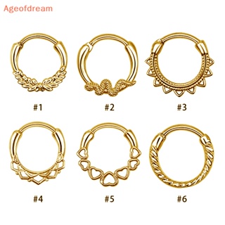 [Ageofdream] Septum s แหวนจมูก รูปงู เครื่องประดับร่างกาย