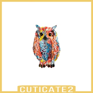 [Cuticate2] รูปปั้นนกฮูก หลากสี สําหรับตกแต่งบ้าน