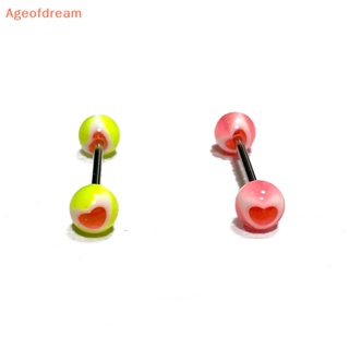 [Ageofdream] ใหม่ เครื่องประดับ แหวนลิ้น เหล็กไทเทเนียม หลากสี สําหรับผู้หญิง 1 ชิ้น