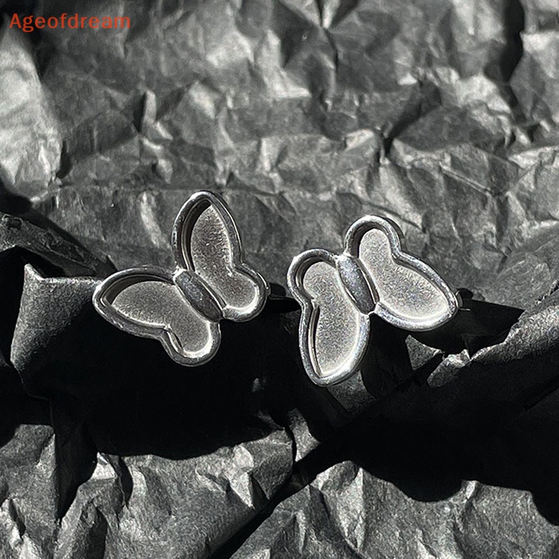 ageofdream-แหวนลิ้นไทเทเนียม-รูปผีเสื้อ-สามมิติ-เครื่องประดับ-สําหรับผู้หญิง-316-ลิตร