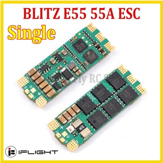 Iflight BLITZ E55 Single 55A 2-6S ESC BlHeli32 รองรับ Dshot600 Proshot Oneshot Multishot สําหรับโดรนแข่งขัน RC FPV 35 * 13 มม.