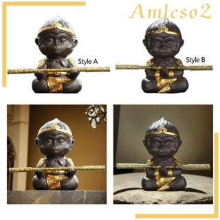 [Amleso2] รูปปั้นลิงจิ๋ว สําหรับตกแต่งชั้นวางหนังสือ