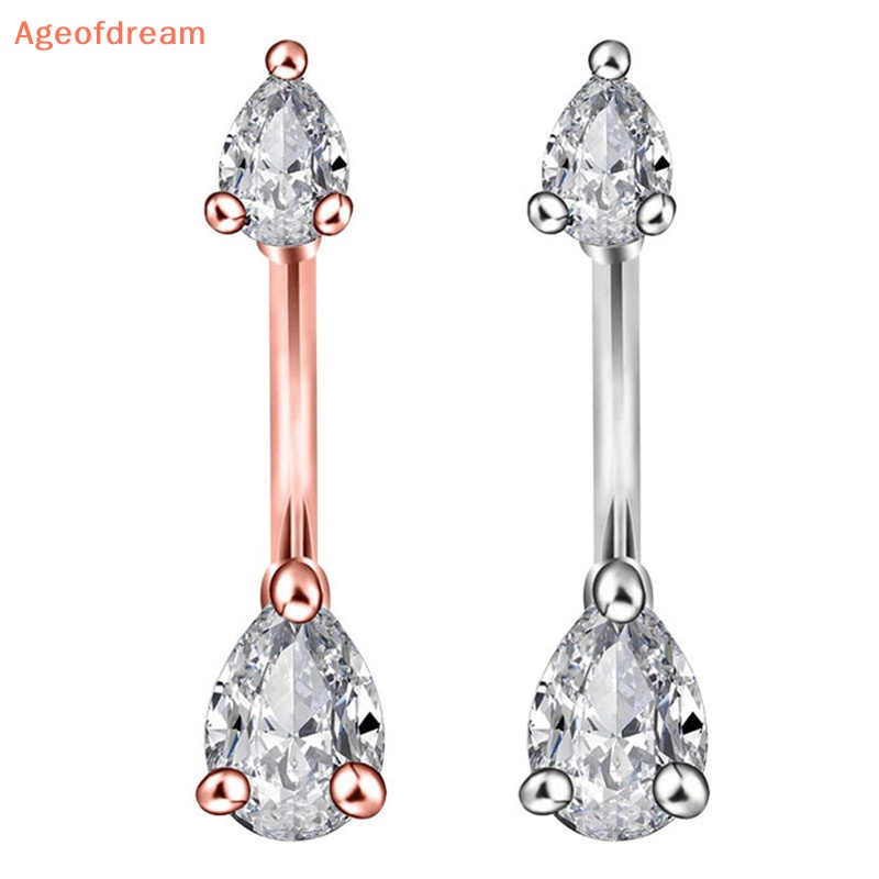 ageofdream-ใหม่-จิวสะดือ-จี้รูปหยดน้ํา-ประดับเพทาย-เครื่องประดับแฟชั่น-หน้าท้อง-สําหรับผู้หญิง-เซ็กซี่