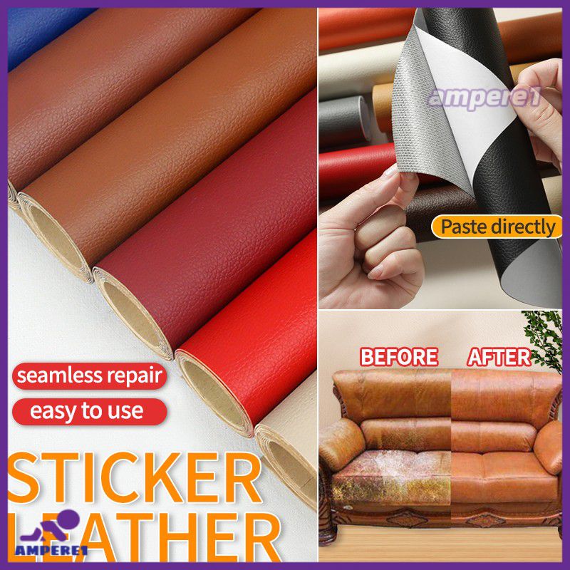 self-adhesive-หนัง-patch-สติกเกอร์ไม่มีรีดผ้าโซฟาซ่อมหนัง-pu-สติกเกอร์ผ้า-ame1