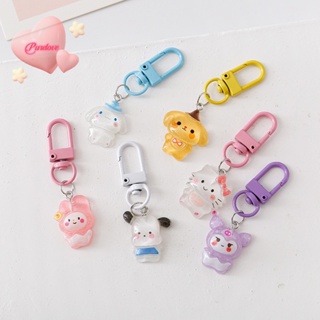 SANRIO Purelove&gt; พวงกุญแจรถยนต์ ลายการ์ตูนอนิเมะ Hello Kitty Cinnamon Dog Kuromi Melody น่ารัก
