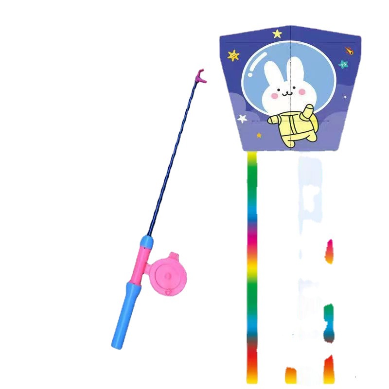 spot-second-hair-park-stall-kite-children-holding-plastic-fishing-rod-small-kite-telescopic-rod-outdoor-cartoon-kite-8cc