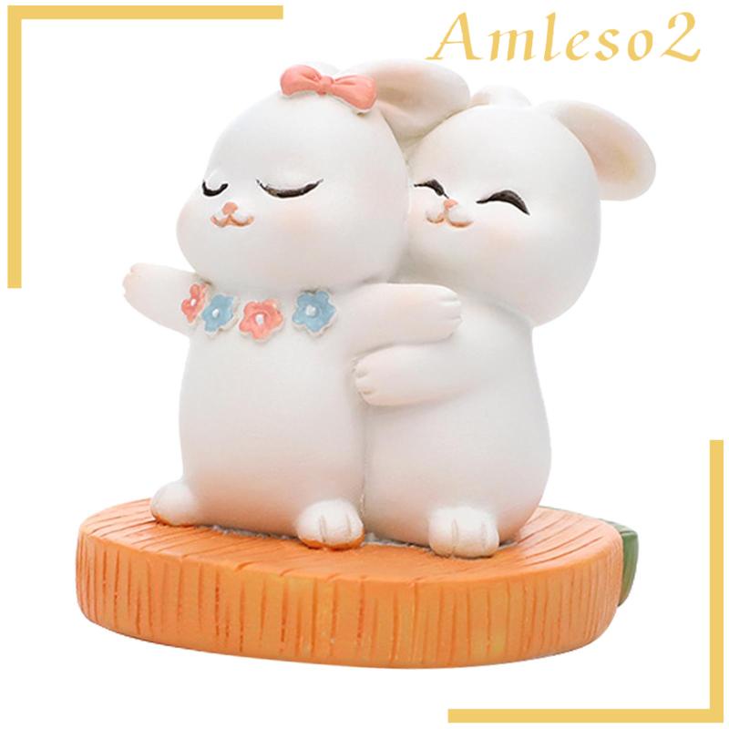 amleso2-ฟิกเกอร์กระต่ายคู่รัก-ของขวัญแต่งงาน-สําหรับตกแต่งบ้าน