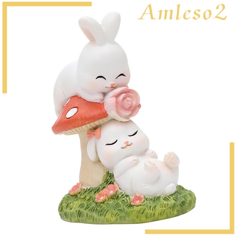 amleso2-ฟิกเกอร์กระต่ายคู่รัก-ของขวัญแต่งงาน-สําหรับตกแต่งบ้าน