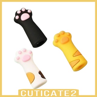 [Cuticate2] ฝาครอบดินสอ ลายการ์ตูนอุ้งเท้าแมว แบบพกพา สําหรับบ้าน ร่างภาพ